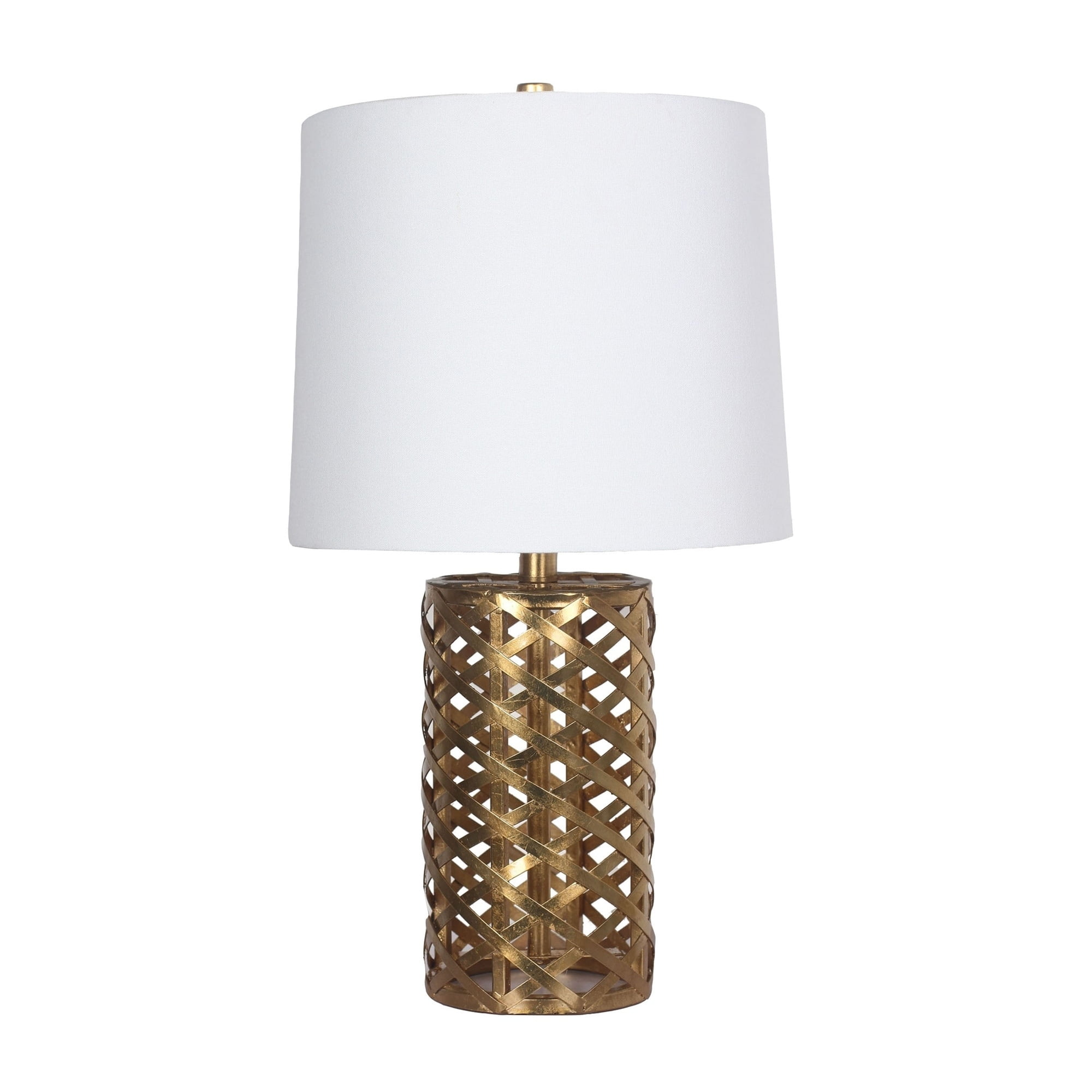 Sagebrook Home Metal Open Weave Table Lamp, Gold, 24