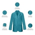 thumbnail image 4 of Panda Uniform by HeedFit Men's 31" Lab Coat Custom Fit, XXS, Teal, 4 of 6
