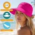 thumbnail image 5 of WCJM Women's 2 in 1 Straw Hat with Visor and Removable Top Zipper Closure Breathable Summer Cap Foldable Lightweight for Travel Beach Sun, 5 of 6