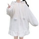 thumbnail image 3 of Guardurnaity Sudadera con capucha de lana cálida y cómoda, sudadera con capucha de lana de cordero con orejas de conejo, aplicación amplia Prendas para la parte del cuerpo blanco l, 3 of 6