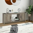 thumbnail image 4 of Costway 62'' Farmhouse TV Stand Entertainment Center for TVs up to 70 Inches Natural, 4 of 10