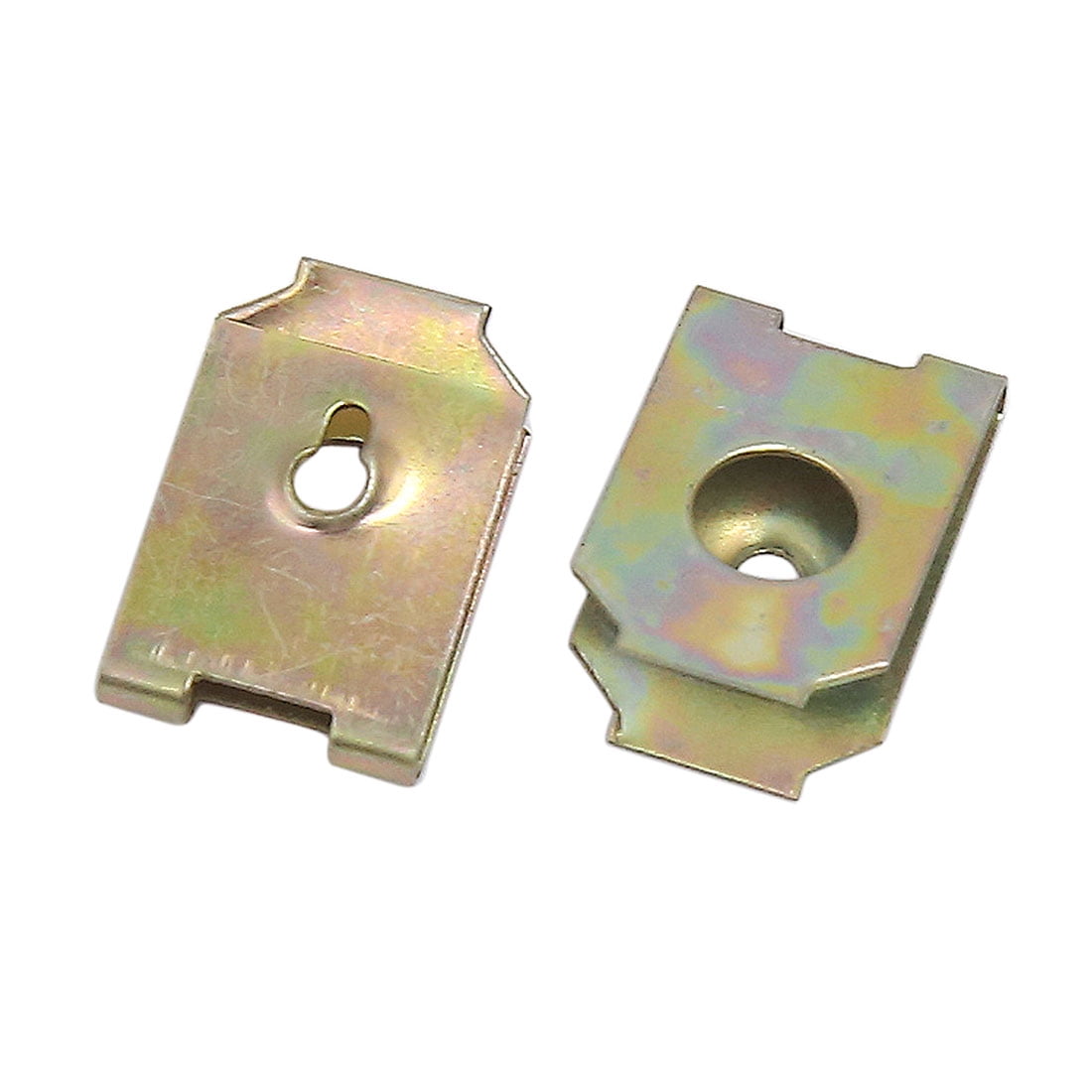 uxcell 50pcs 6mm Hole Spring Metal Plate U-Type Clips Splash Guard Nuts for Car
