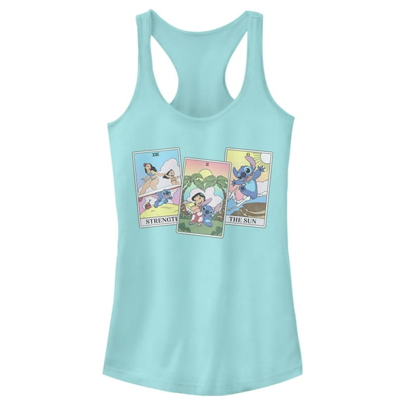 Junior's Lilo & Stitch Family Tarot Cards  Racerback Tank Top Cancun Large