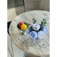 thumbnail image 4 of White Blue Roses Floral Artificial Flowers with Vase Silk Flower Arrangements in Fake Water Fake Flower Bouquet Centerpieces for Dining Center Table Decor Home Farmhouse Office Decorations, 4 of 10