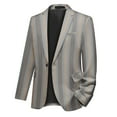 thumbnail image 6 of Cloudstyle Men's Striped Notched Lapel Single-Breasted Blazer, 1-Button Formal Jacket with Back Vent & Functional Pockets, 6 of 10