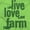 Irish Green, variant on Live Love Farm Farming Country Life Womens Slim Fit Graphic Tee Brisco Brands S