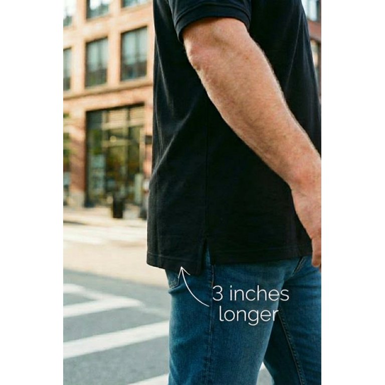 Kingsize Men's Big & Tall Cotton Polo Shirt, Longer Length photo 5