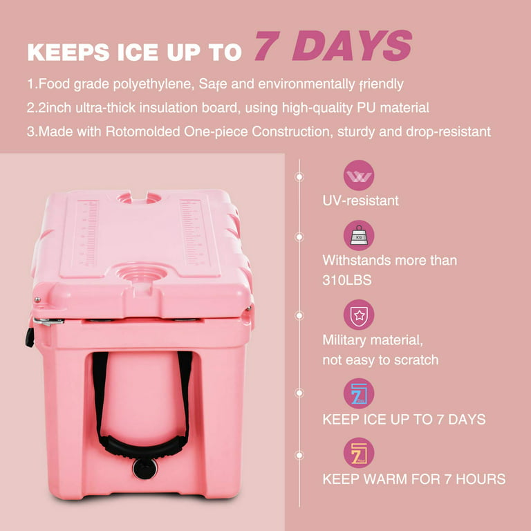 Prime Retreat 27 Quarts Ice Chest Cooler , Pink & Reviews