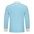 thumbnail image 6 of GrmtClth Chef Jacket for Men Double-Breasted Bakery Cook Shirts Long Sleeve Soft Comfy Restaurant Uniform Light Blue XS, 6 of 6