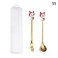 thumbnail image 1 of 2Pcs Cartoon Christmas Doll Spoons Fork With Storage Box Coffee Dessert Tool, 1 of 5