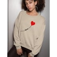 thumbnail image 2 of Love Balloon Heart Lettering  Sweatshirt Women -Image by Shutterstock, Female Small, 2 of 4