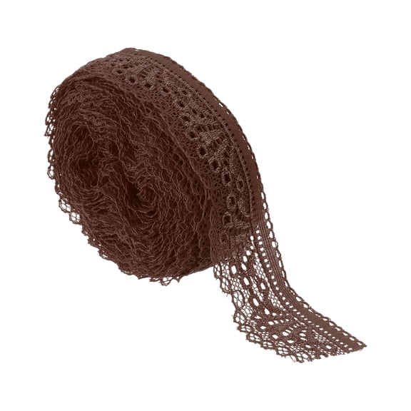 Lace Trim, 10 Yards 1.18 Inch Vintage Lace Ribbons for DIY Sewing Craft Gift Package Decoration Wedding Headbands Brown