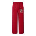 thumbnail image 3 of WIZUTIZ Casual Pants for Women Plus Size Leisure Baggy Wide Leg Pants Spandex Elastic High Waist Slacks Pants Heart Print Drawstring with Pockets Summer Pants Activewear Travel Red, 3 of 4