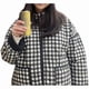 thumbnail image 3 of Chaqueta Acolchada Corta con Estampado Floral Vintage para Mujer, Chaqueta Corta Abierta Al Frente, Ropa de Abrigo Cuadros en y Negro M, 3 of 9