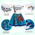 thumbnail image 2 of Benylion Kids Encanto Mirabel Costume Dress Girls Cosplay Mirabel Madrigal Princess Skirts Outfits with Bag Halloween Outfit for 7-8 years, 2 of 6