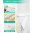thumbnail image 3 of No Hook Shower Curtain with Snap in Liner, Modern Leaf Pattern Art Printing Design Hotel Shower Curtains for Bathroom, Washable Shower Curtain Liner Set with Mesh Top Window, 48"x72", 3 of 6