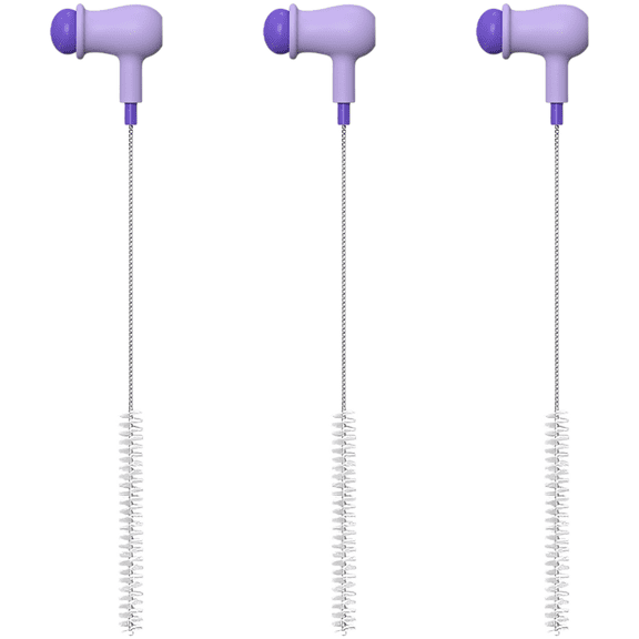 3 Pcs Straw Cleaner Brush, 9.9 in Long Straw Brush, Reusable Crevice Cleaning Tool with Soft Nylon Bristles, Multi-Purpose Cleaner for Bottle Lids, Cups, Water Bottles