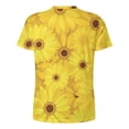 thumbnail image 5 of T Shirt For Men Sunflower Print Yellow Gerbera Flowers Awesome O Neck Popular Tee Shirt Summer Coupl, 5 of 7