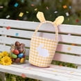 thumbnail image 6 of ToyKingdee Bunny Easter Basket, Classic Gingham Easter Bucket Bag for Easter Egg Hunts Party Favor Decorations, 6 of 6