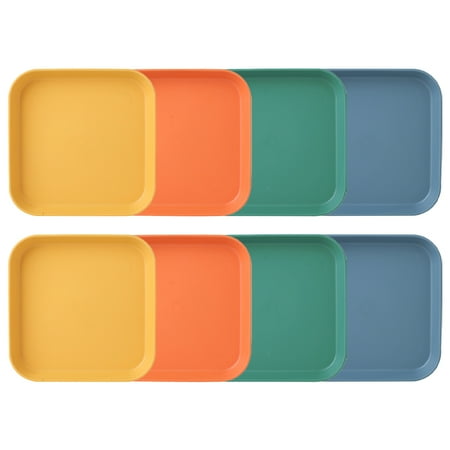 

8pcs Delicate Square Food Trays Desktop Rubbish Dishes Small Storage Dishes