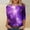 Purple, variant on Women 's 3/4 Sleeve T-Shirt, Nasa Universe Galaxy Solar System Print Crew Neck Graphic Shirts Stretchy Tee Tops Funny Astronaut Planet Theme Starry Space T Shirts for Women Casual Blouse, Purple