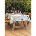thumbnail image 2 of Outdoor Tablecloth with Umbrella Hole and Zipper, Easter Rectangle Table Cloth 54x80 Inch Waterproof Tablecloth, Spring Watercolor Bunny Eggs Tulip Flower Plant Picnic Table Cover for Patio Camping, 2 of 7