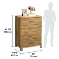 thumbnail image 4 of Sauder Rosedale Ranch Engineered Wood 4-Drawer Chest in Timber Oak Finish, 4 of 11