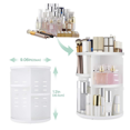 thumbnail image 4 of 360 Rotating Makeup Organizer,DIY Adjustable Holder,Foldable Cosmetic Storage Display Box,1 * Makeup box, 4 of 7