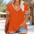 thumbnail image 6 of Bixock Women Plus Size Maternity Tops V Neck Short Sleeve Loose Pregnancy Blouse Casual Maternity Shirt Pregnant Top Summer Maternity Clothes, 6 of 6