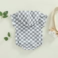 thumbnail image 3 of WOLLED Infant Boys Casual Hooded Sweatshirt Baby Girls Plaid Onesie Romper Short Sleeve Chessboard Jumpsuits, 3 of 9