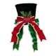 thumbnail image 3 of Adorno navideño con forma de sombrero para la parte superior del árbol de Navidad, lazo para fiestas, decoración navideña para cafetería, bar y año Nu, 3 of 9