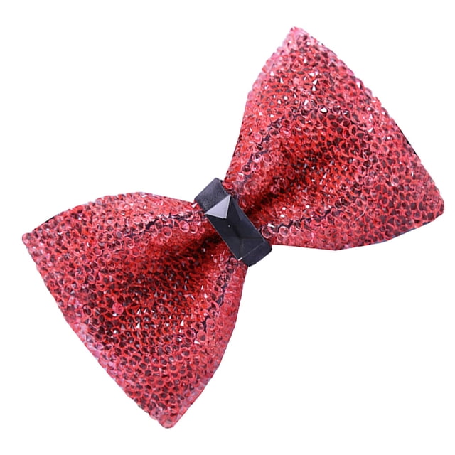 Minnieouse Lazos de diamantes de imitación, corbatas de cristal, corbata Ornamental brillante, pajarita de moda para novio, accesorio de ropa Accesorios de disfraces diecinueve