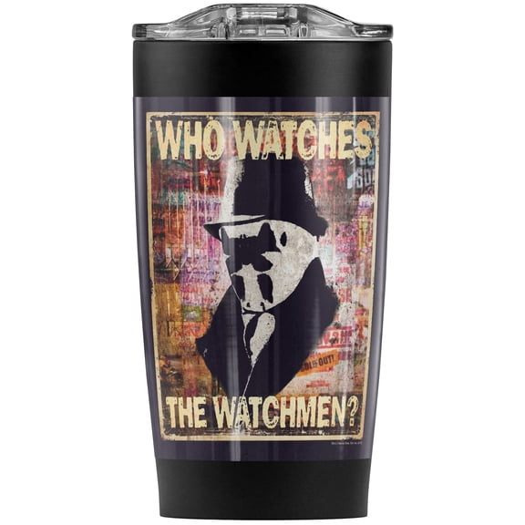 Watchmen Who Watches Rorschach Stainless Steel Tumbler 20 oz Coffee Travel Mug/Cup, Vacuum Insulated & Double Wall with Leakproof Sliding Lid | Great for Hot Drinks and Cold Beverages