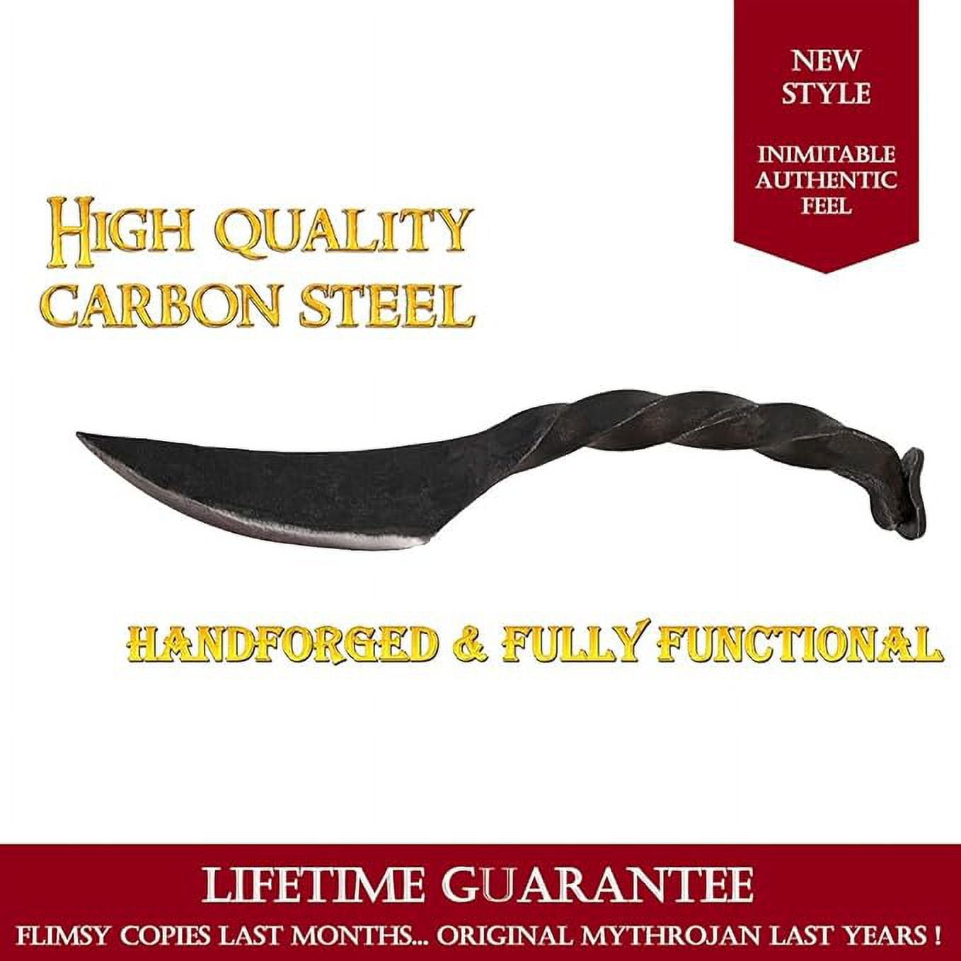 Mythrojan Twisted Railroad Spike Knife Railroad Iron Hand Forged Rail Knife