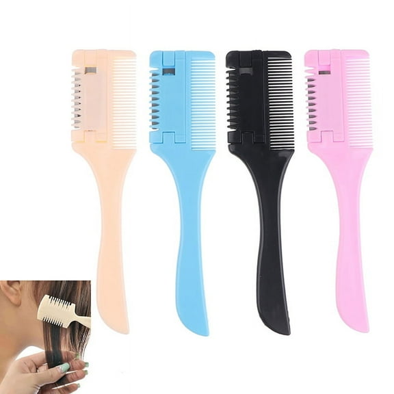 Double Sides Hair Cutting Thinning Hair Razor Comb Trimmer With Blades DIY Tool