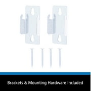 Mainstays Double Curtain Rod Metal Mounting Brackets, Set of 2, Silver