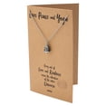 thumbnail image 3 of Love, Peace and Yoga Necklace, Yoga Jewelry, Gift for Women with Greeting Card, 3 of 7