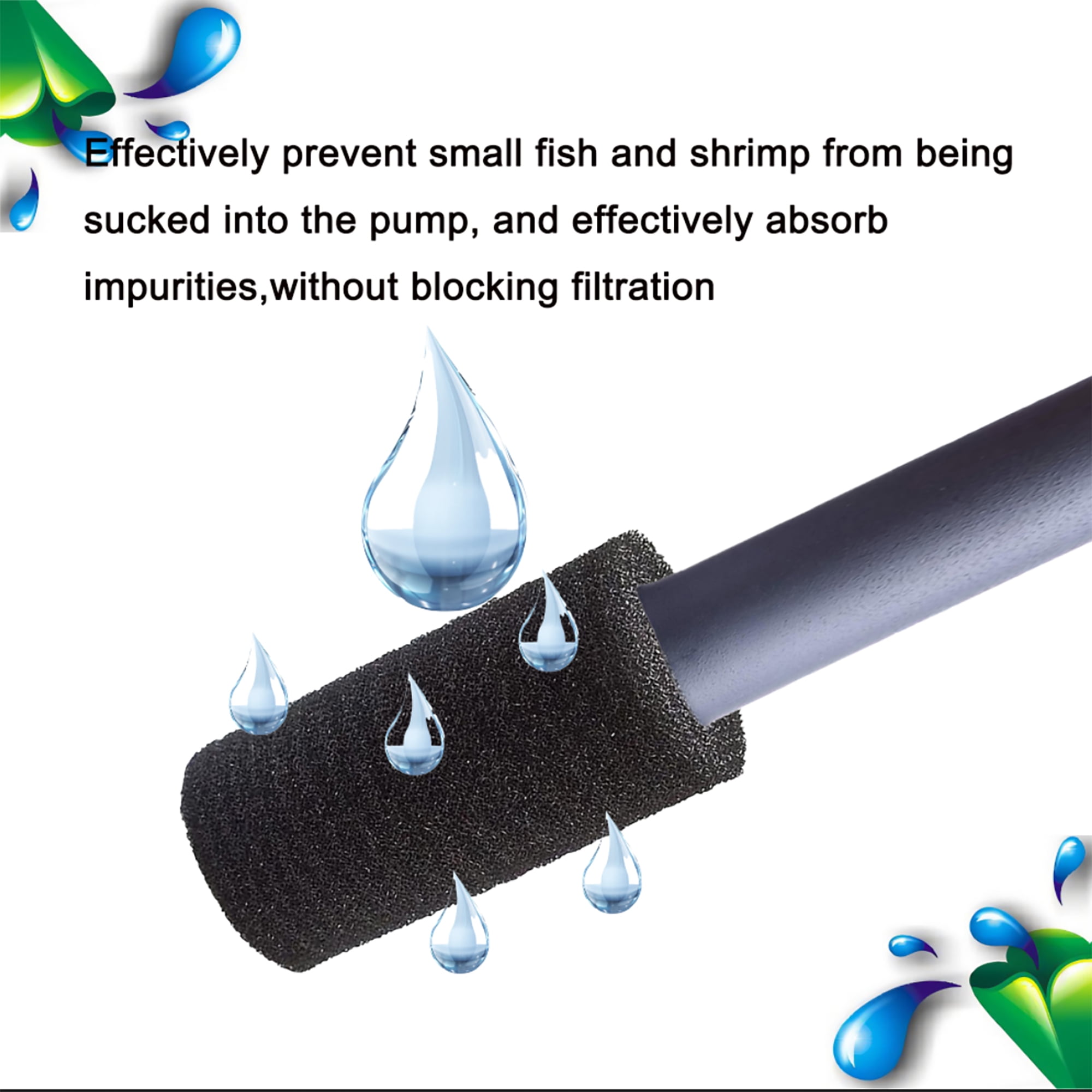 TropicAqua Filter Intake Sponge for Aquaclear Sponge Filter Aquarium Fish Tank - Fits Aqueon Quietflow 50/55/75, Fluval C3/C4 (Pack of 12)
