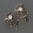 thumbnail image 4 of Wall Mount Storage Rack Home Supplies Iron Simple Living Room Kitchen Multipurpose Display Stand Wall-mounted Holder Gold, 4 of 9