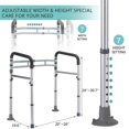 thumbnail image 2 of Rieles de seguridad para inodoros Lianjindun, marco ajustable, 136 kg, 2 of 6