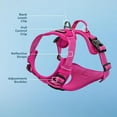 thumbnail image 3 of Voyager Dog Harness Dual Leash Attachment No-Pull Control Adjustable Soft But Strong Pet Harness For Medium And Large Dogs With 3M Reflective Technology - Fuchsia, XS (Chest: 13 - 16"), 3 of 6