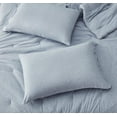 thumbnail image 3 of Chezmoi Collection Asher 3-Piece Solid Jersey Knit Cotton Reversible Comforter Set, 3 of 4