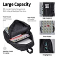 thumbnail image 4 of Vsdgher Lightning Bolts Print Large Capacity Backpack Lunch Bag Pencil Case Combination 3 Piece Set for Student, 4 of 7