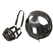 Tough 1 Poly Nylon Black Pony Horse Grazing Muzzle W/ Throat Snap & Ring