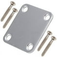 thumbnail image 2 of 1 Set Electric Guitar Neck Plate with Screws for Guitar , Replacement, Chrome, 2 of 6
