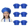 thumbnail image 1 of TOPTIE 6 Pack Chef Hat for Kid & Adult, Cotton Elastic Adjustable Kitchen Cooking Baking Hat, 1 of 7