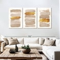 thumbnail image 3 of Elephant Stock Neutral Abstract Wall Art - Horizontal Multi Panel Canvas - Living Room Wall Decor - Abstract Multi Panel - Beige And Brown Decor - 92" x 45", 3 of 8