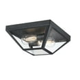 thumbnail image 2 of Westinghouse Lighting  Wyndham 12-Inch Two-Light Outdoor Flush Mount, Textured Black Finish with Clear Seeded Glass, 2 of 5