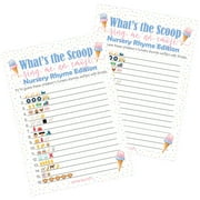 Ice Cream What's the Scoop Baby Gender Reveal Party Emoji Guessing Party Game | 20 Player Cards - Distinctivs