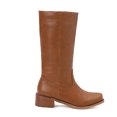 thumbnail image 6 of Square Toe Western Boots for Women Pull on Cowgirl Boots Retro Chunky Heel Wide Mid Calf Long Booties, 6 of 7